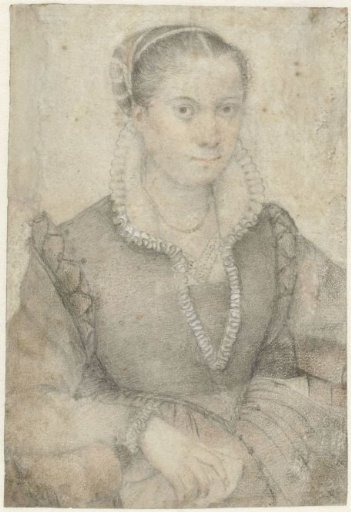 Portrait of a lady, seated facing right