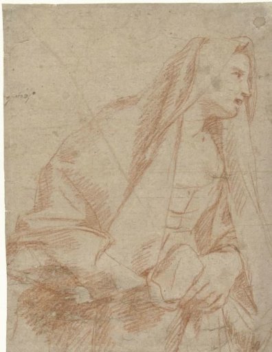 Standing Woman, to the Right, with a Cloth over Her Head