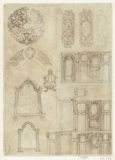 Mirror frames and other architectural sketches