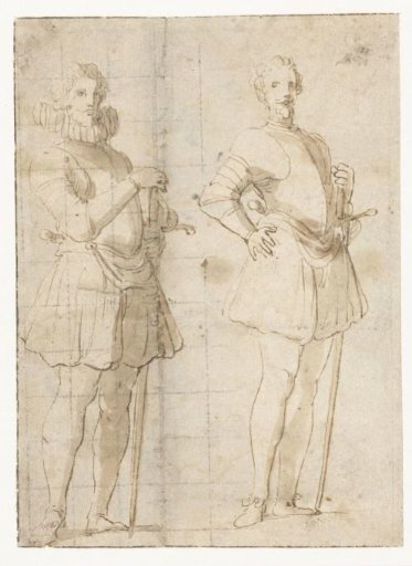 Two studies of a standing officer