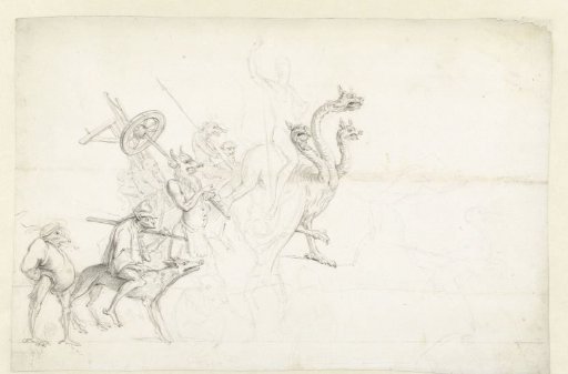 Group of Imaginary Creatures, Turned to the Right