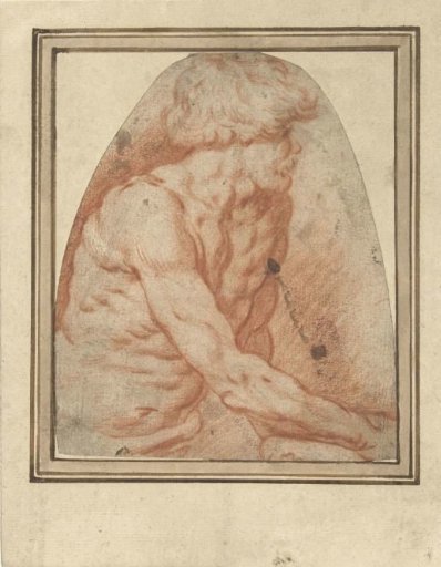 Male nude study, half-length