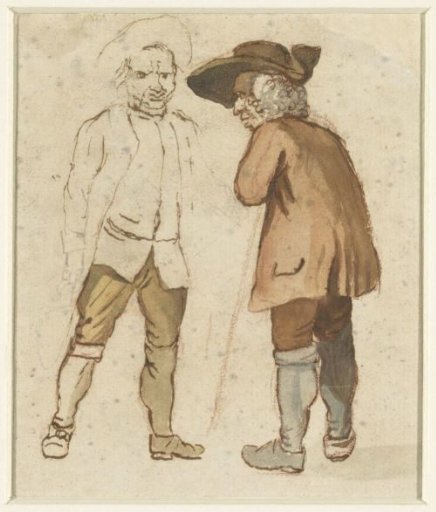 Two old peasants in conversation