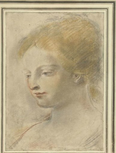 Head of a Young Woman, with Downcast Eyes