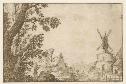 Landscape with a Mill on a Rampart