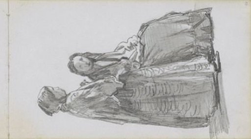 Standing and seated woman
