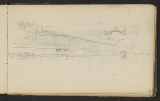 Landscape with cows and mills