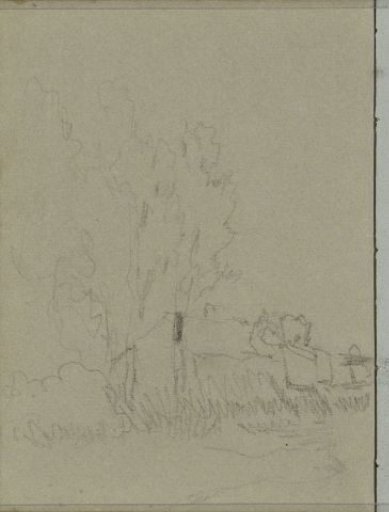 Country House Next to a Group of Trees