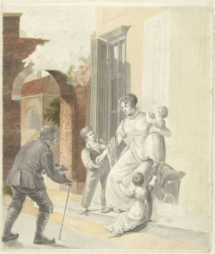 Beggar Receiving an Alms from a Lady