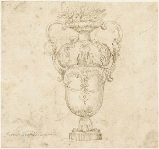 Design for an Ornamental Vase with Fruits
