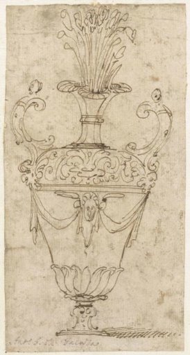 Ornamental vase with mascarons