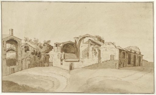 View of the Baths of Diocletian in Rome