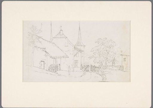 Country house near Lake Geneva, seen from the other side of the fence