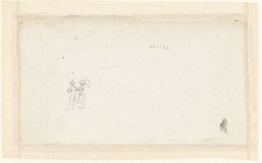 Man with a hat and a woman with a hat and parasol