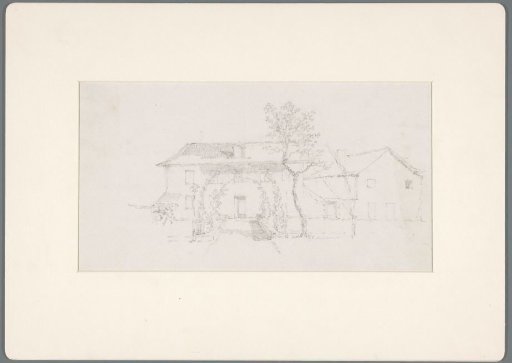 Country house with a bower over the garden path