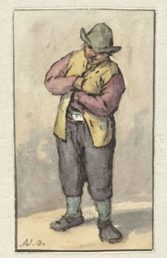 Standing peasant with green hat