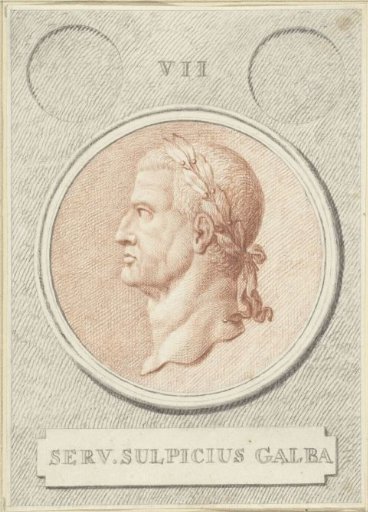 Portrait medallion of Galba