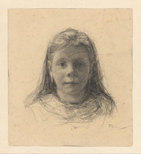 Péronne Arntzenius as a young girl, seen from the front