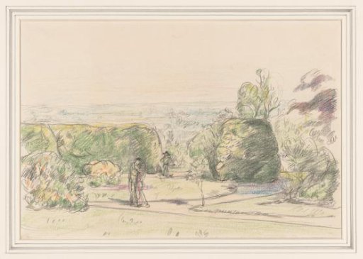 Embracing couple in a park