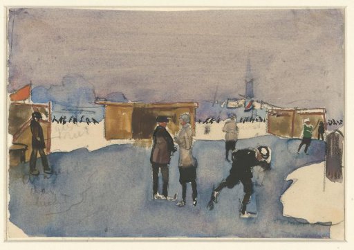 Skaters on the Ice Rink