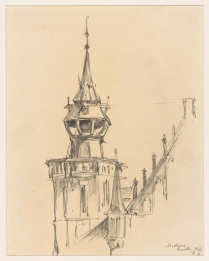 Tower of the town hall in Kampen