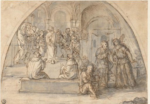 Twelve-year-old Christ in the Temple and the Liberation of Peter