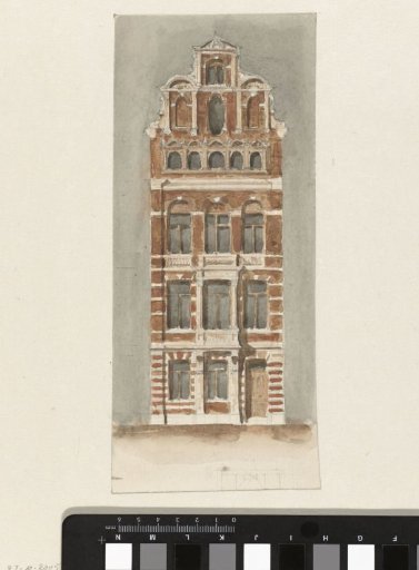Design of the facade of a town hall