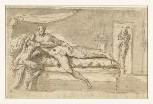 Amor and Psyche in a room