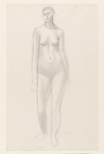 Standing nude woman