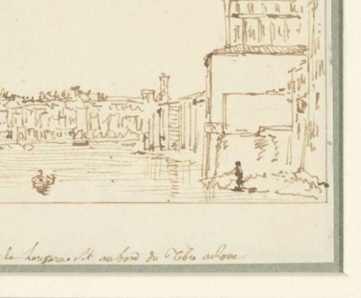 View of the Tiber in Rome near the Longara
