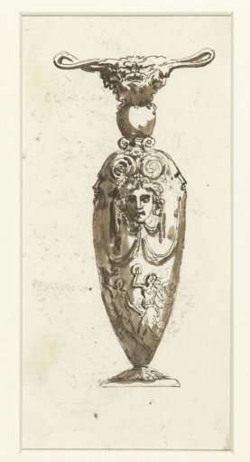 Ornamental vase with mascarons