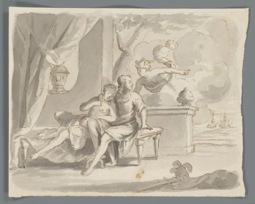 Aeneas and Dido, Mercury Warning Aeneas