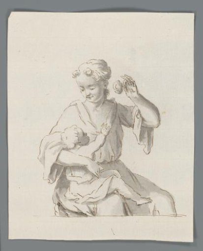 Mother with child and flower