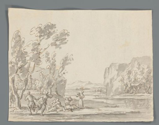 River Landscape with a Bacchanal