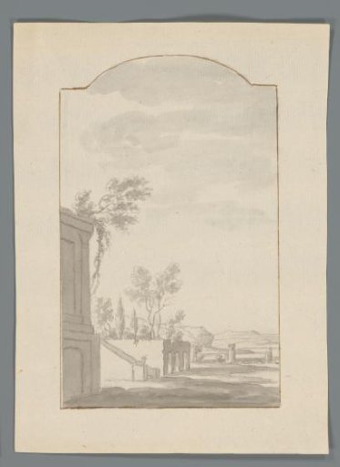 Landscape with buildings