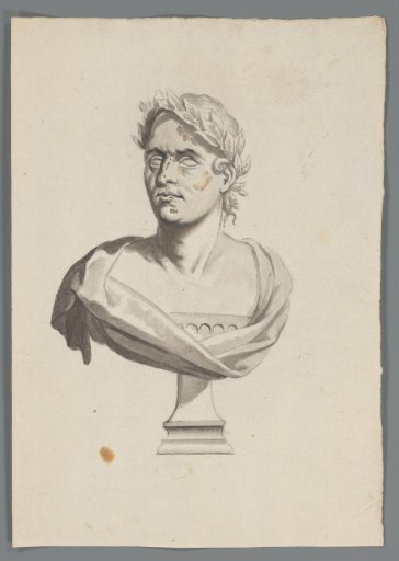 Bust of a man with a laurel wreath