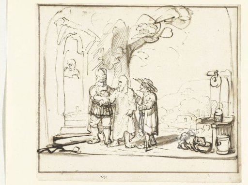 Christ and Two Disciples at the Inn at Emmaus