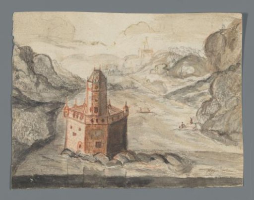 Landscape with a castle or tower