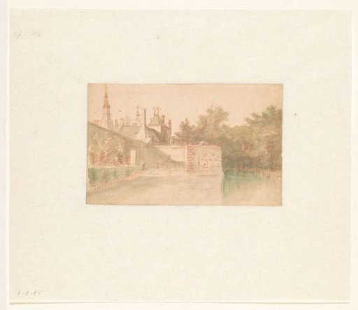 View of a City Wall with a Bastion