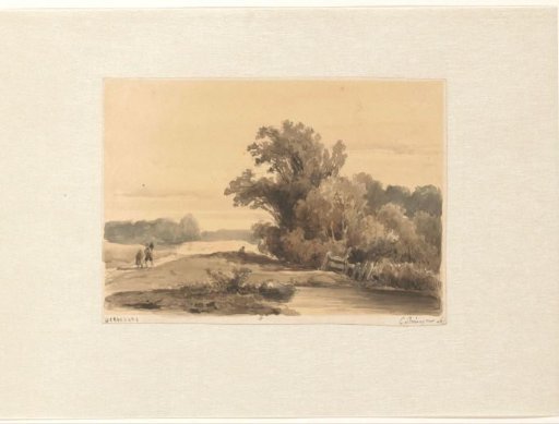 Landscape near Brederode with Walkers on a Path