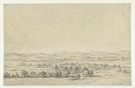 River Landscape, with a Tower in the Distance