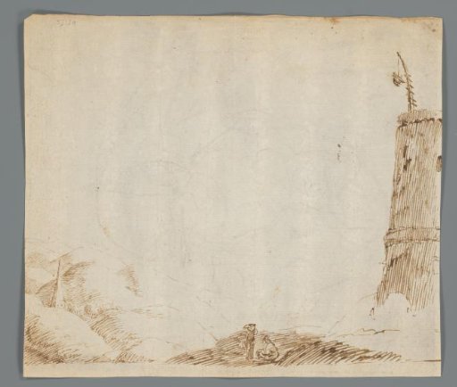 Distant view with two figures