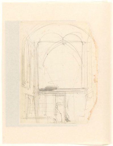 Sketch of the interior of a church