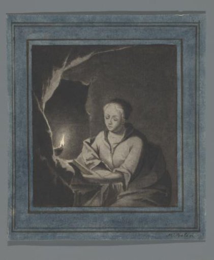 Woman Reading by Candlelight
