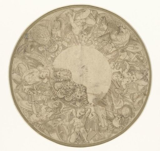 Design for the foot of a round ornamental bowl