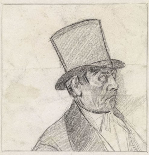 Man with top hat and pipe in mouth