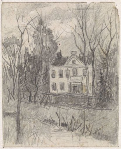 Country house among trees