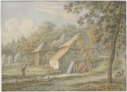 Landscape with watermill