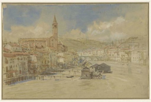 View of S. Anastasia at Verona, over the Adige
