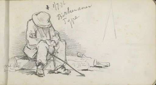 Seated Man with a Hat from Birkenau
